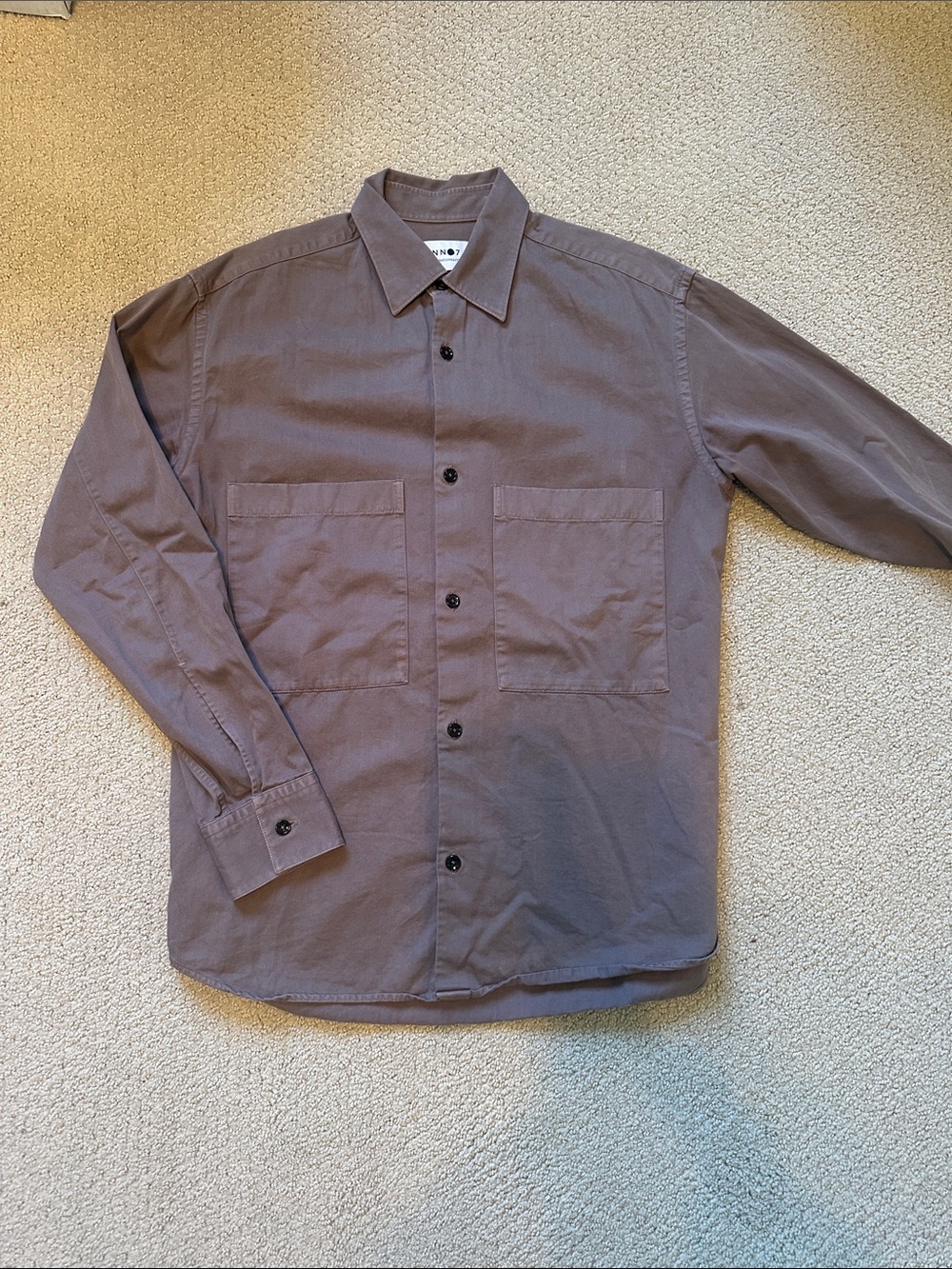 NN07 Freddy Button-Up Shirt in Dusty Plum